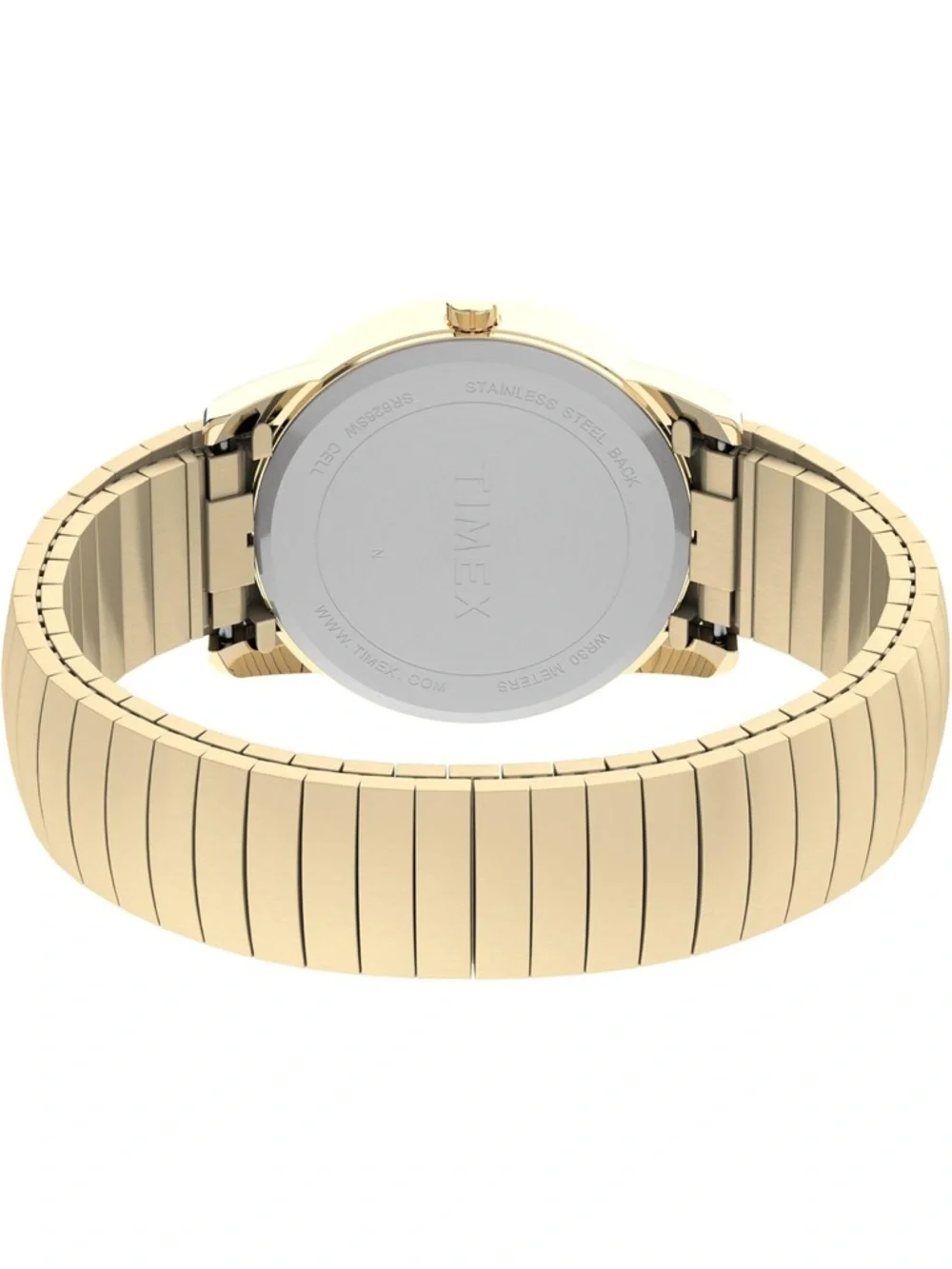Timex Easy Reader Watch - Gold-tone - Indiglo - 35MM - Stretch Bracelet